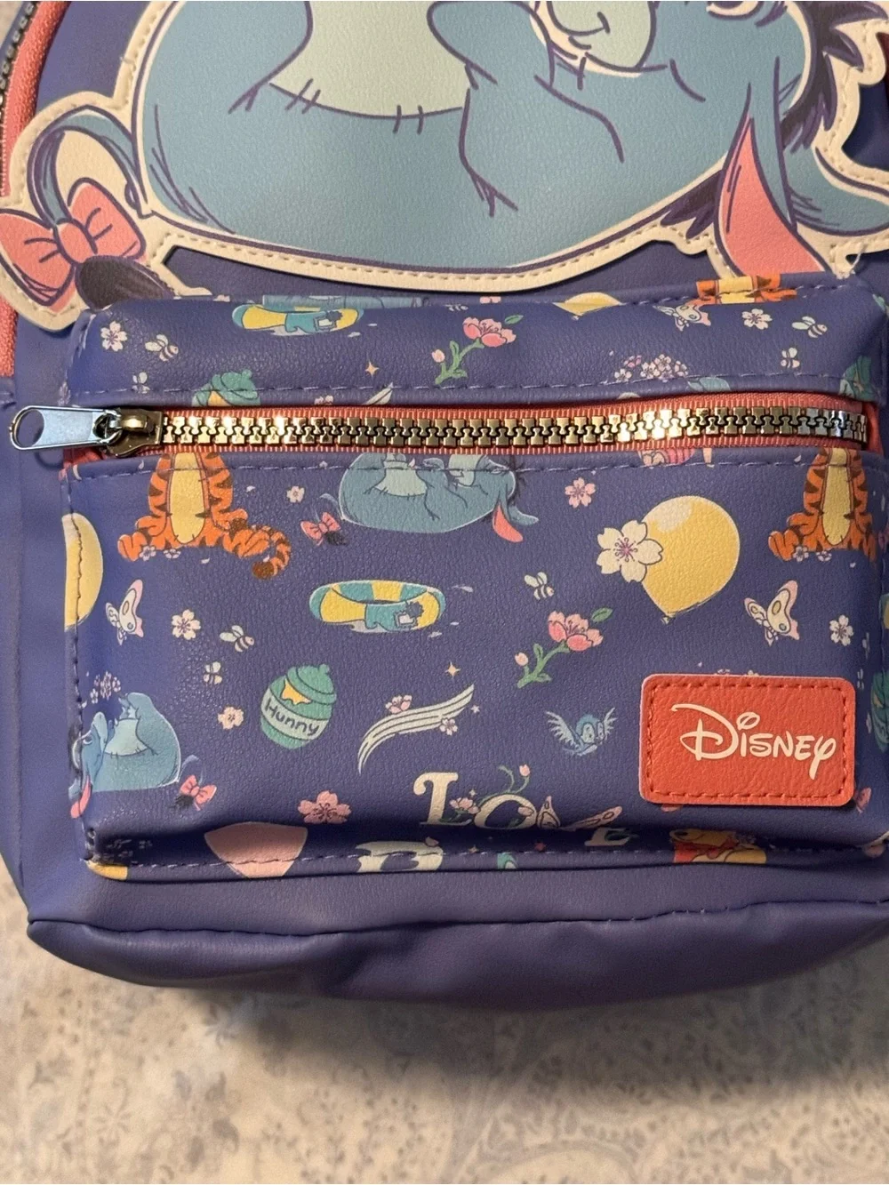 Disney Eeyore of Winnie the Pooh Mini Faux Pebbled Leather Backpack